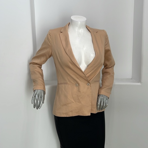 Sincerely Jules Women Riley Blazer Tan Size L NWT - Picture 11 of 14